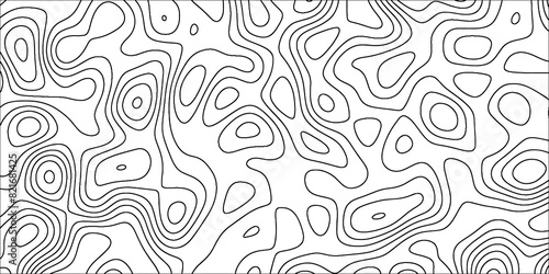 Topographic map background with geographic line. Line topography map contour background, geographic grid. Paper Texture Imitation of a Geographical map shades .