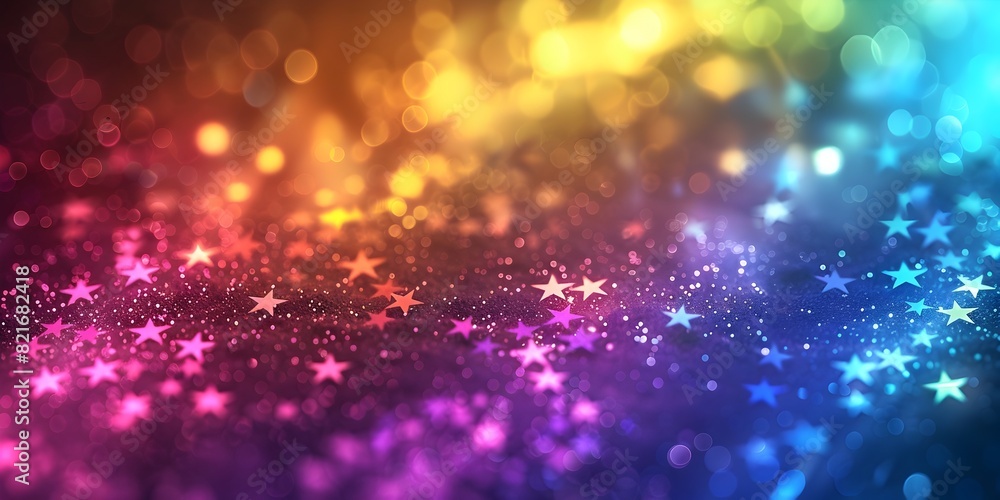 Neon Rainbow Gradient with Glowing Stars for Vibrant Whimsical Children s Toys and Product Displays Neon Rainbow Gradient with Glowing Stars for Vibrant Whimsical Children s Toys and Product Displays