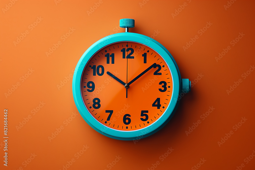 Classic round analog alarm clock on background Classic round analog alarm clock on background