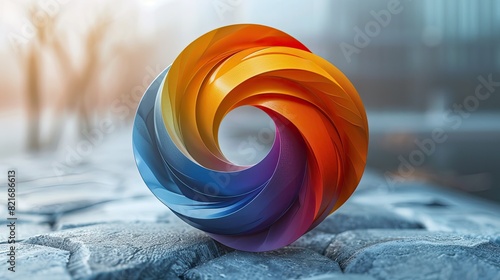 A clean modern logo, simple, balanced, round shapes