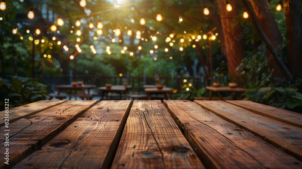 Wooden Table Covered With Light Bulbs