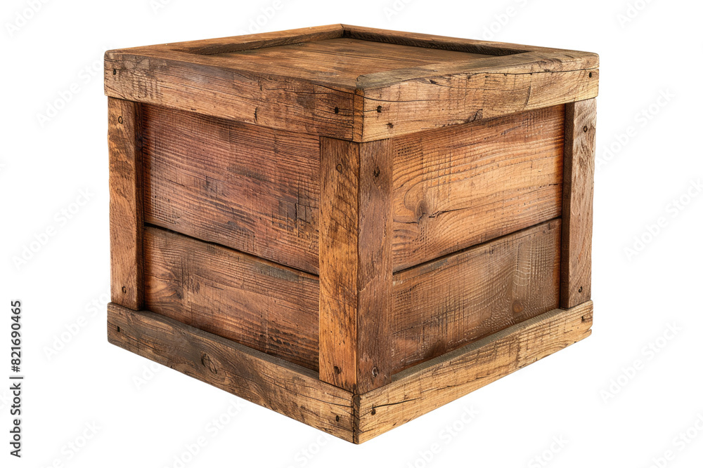 Wooden box Isolated on transparent background Wooden box Isolated on transparent background