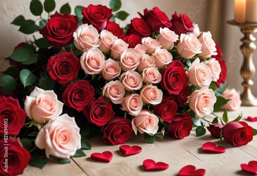 Visualize a stunning bouquet of roses