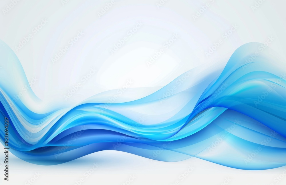 Blue Background Presentation Design Template with Abstract Wavy Elements Blue Background Presentation Design Template with Abstract Wavy Elements