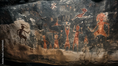 Ancient Native American Rock Art  photo