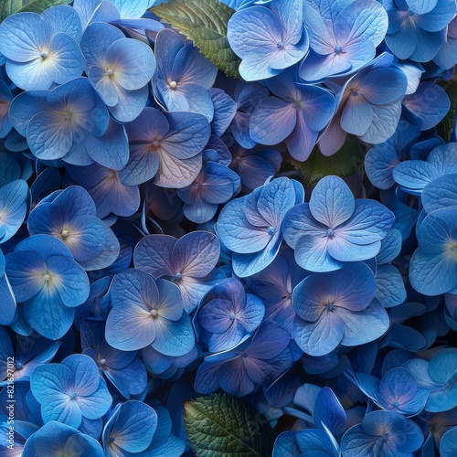 blue color hydrangea background, blooming