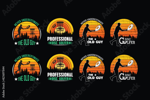 Discs golf Funny Retro Vintage T-shirt Design graphic instant download