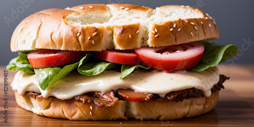 sandwich with tomato and cheese