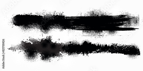 Set of wavy horizontal lines. Set of marker hand drawn line borders and doodle design elements. Hand drawn paint brush strokes lines. Vector isolated on white