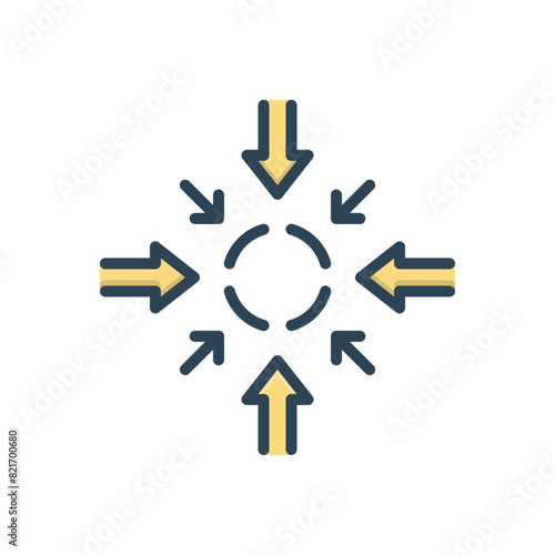 Color illustration icon for internal