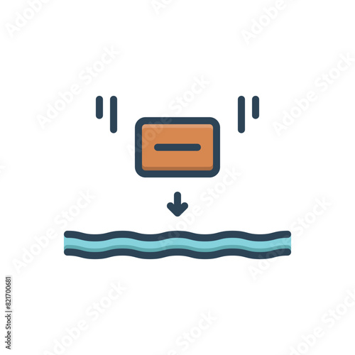 Color illustration icon for intense