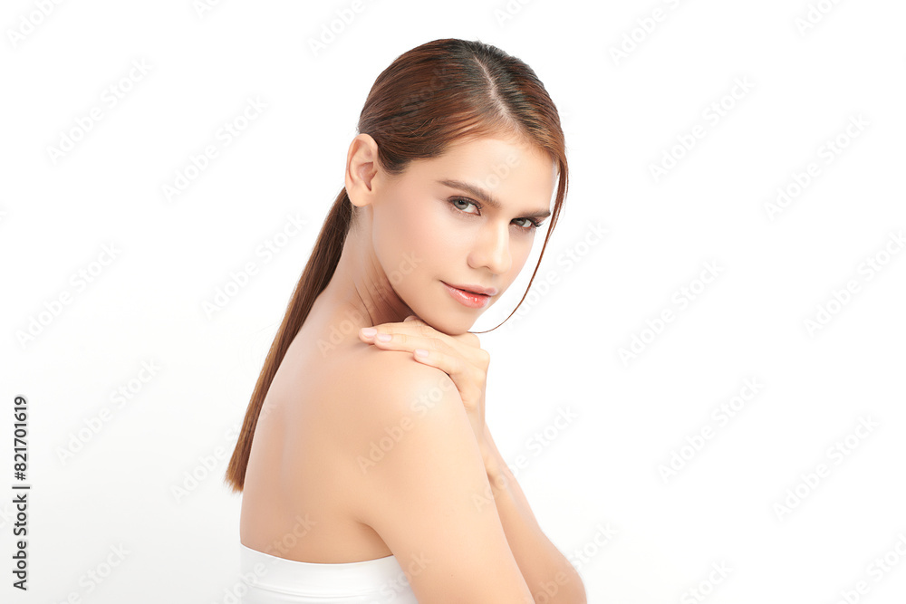 Beautiful young asian woman with clean fresh skin on white background, Face care, Facial treatment, Cosmetology, beauty and spa, Asian women portrait. Beautiful young asian woman with clean fresh skin on white background, Face care, Facial treatment, Cosmetology, beauty and spa, Asian women portrait.