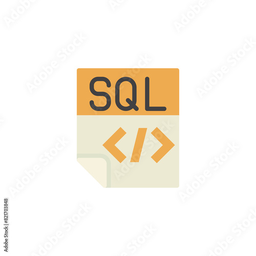 SQL file flat icon