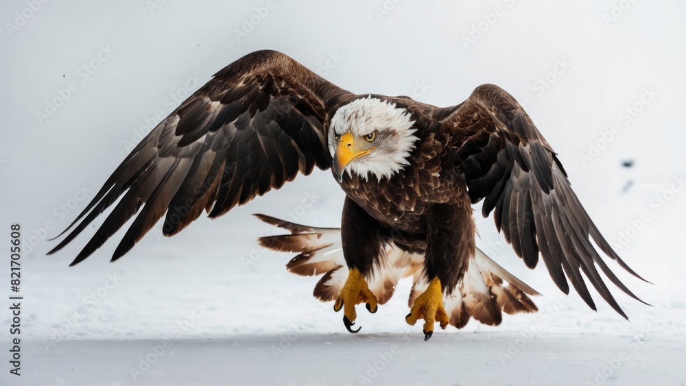 Eagle Flying in snow mountains Eagle Flying in snow mountains