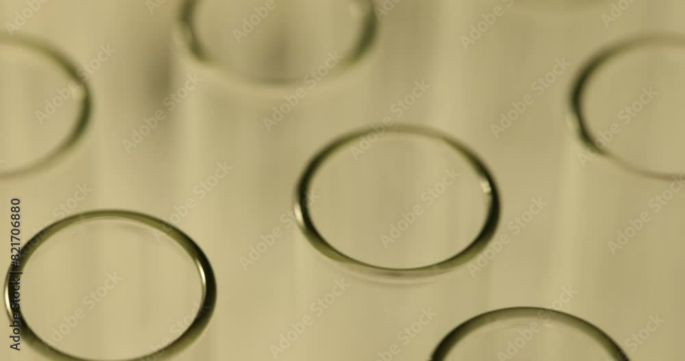 Closeup of glass empty test tubes in laboratory Closeup of glass empty test tubes in laboratory