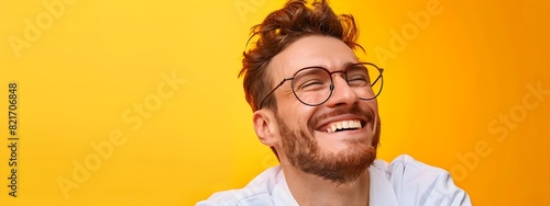 Upbeat Young Professional Exudes Positivity and Optimism in Office Environment