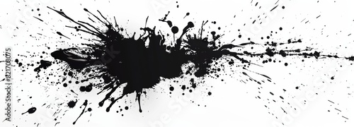 Wallpaper Mural Black ink splatter on a white background Torontodigital.ca