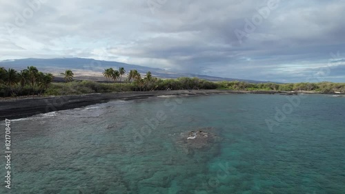 Blue Water Black Sand Hawaii photo