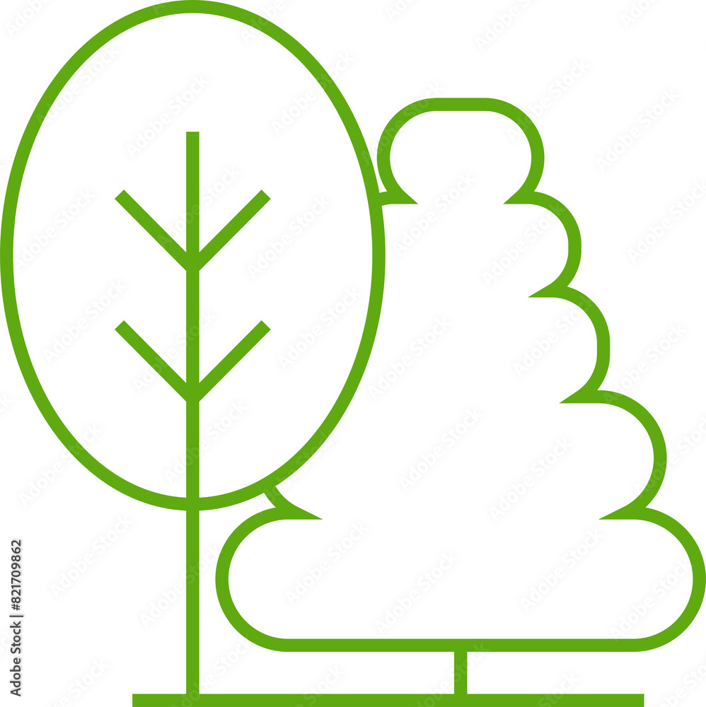 Tree Icon Line Art Tree Icon Line Art