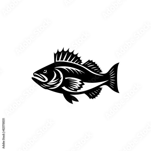 Mystical Haddock Silhouette - Enigmatic Splendor of Ocean Creatures - minimallest haddock vector
