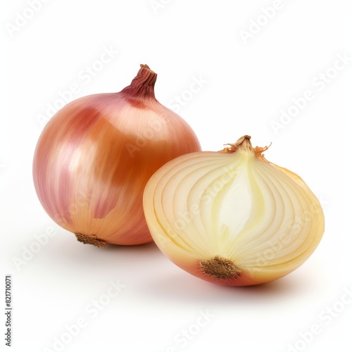 Wallpaper Mural Cut fresh bulbs of onion on a white background Torontodigital.ca