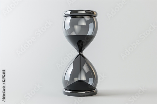 hourglass on black