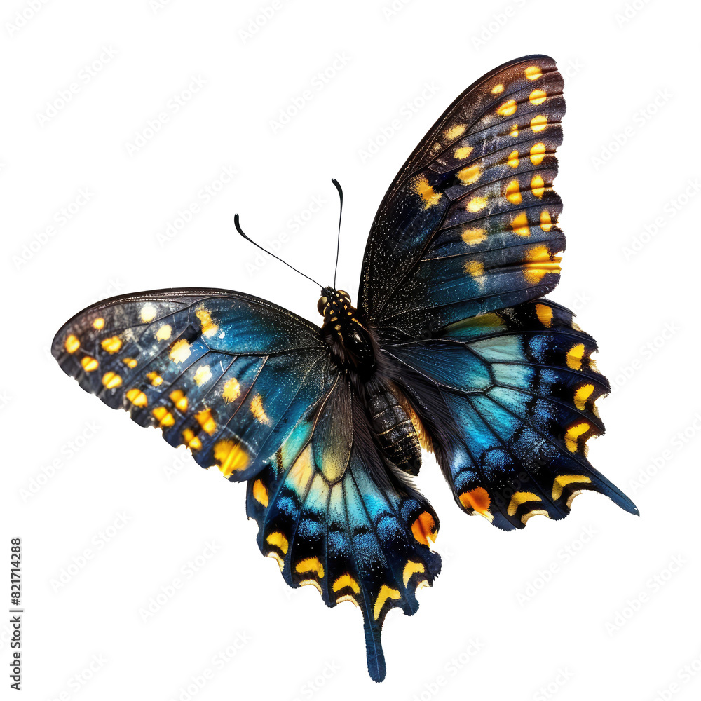 Obraz premium Butterfly illustration. Transparent png. 