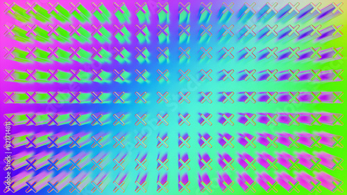 Geometric ex pattern background stylized rainbow iridescent opalescent holographic. Futuristic chromatic aesthetic Y2K concept.