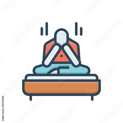 Color illustration icon for critical