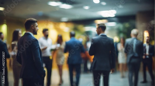 Blurred shot of business people at party in the office 