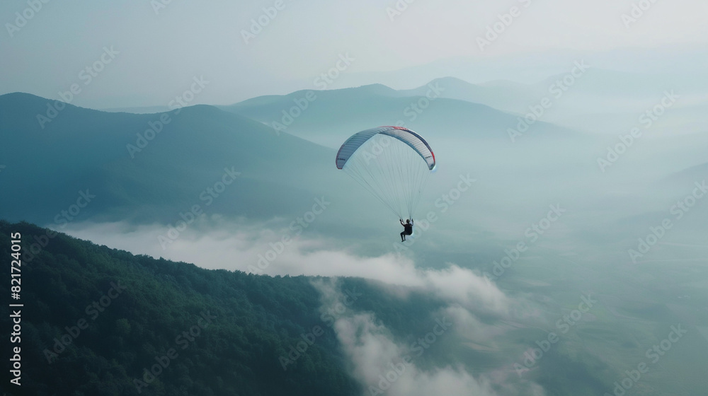 Paraglider Over The Mountains | AI Powered Paraglider Over The Mountains | AI Powered