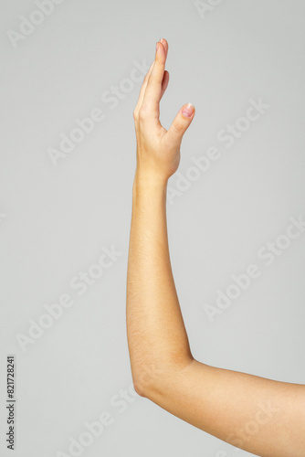 Young Woman Arm with Gesture close up