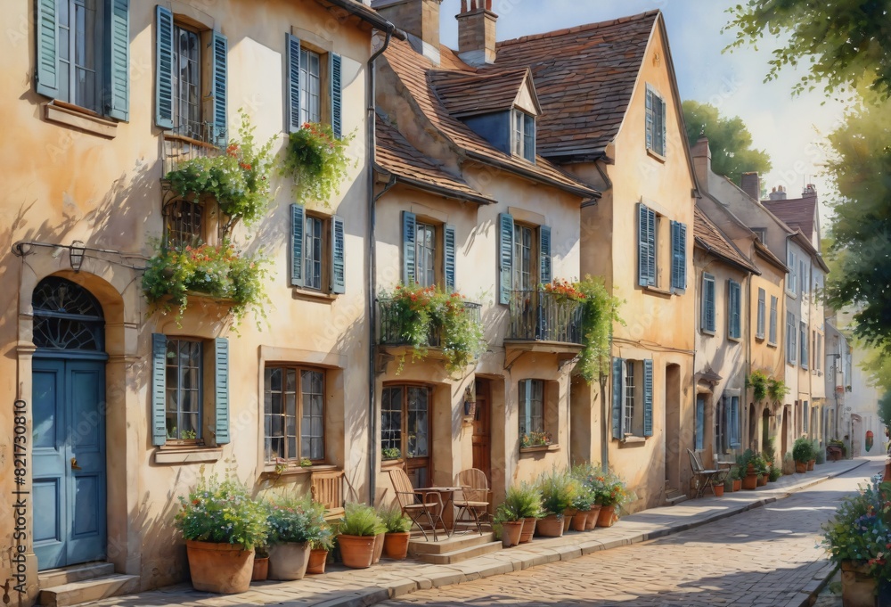 Picturesque European Village Scene