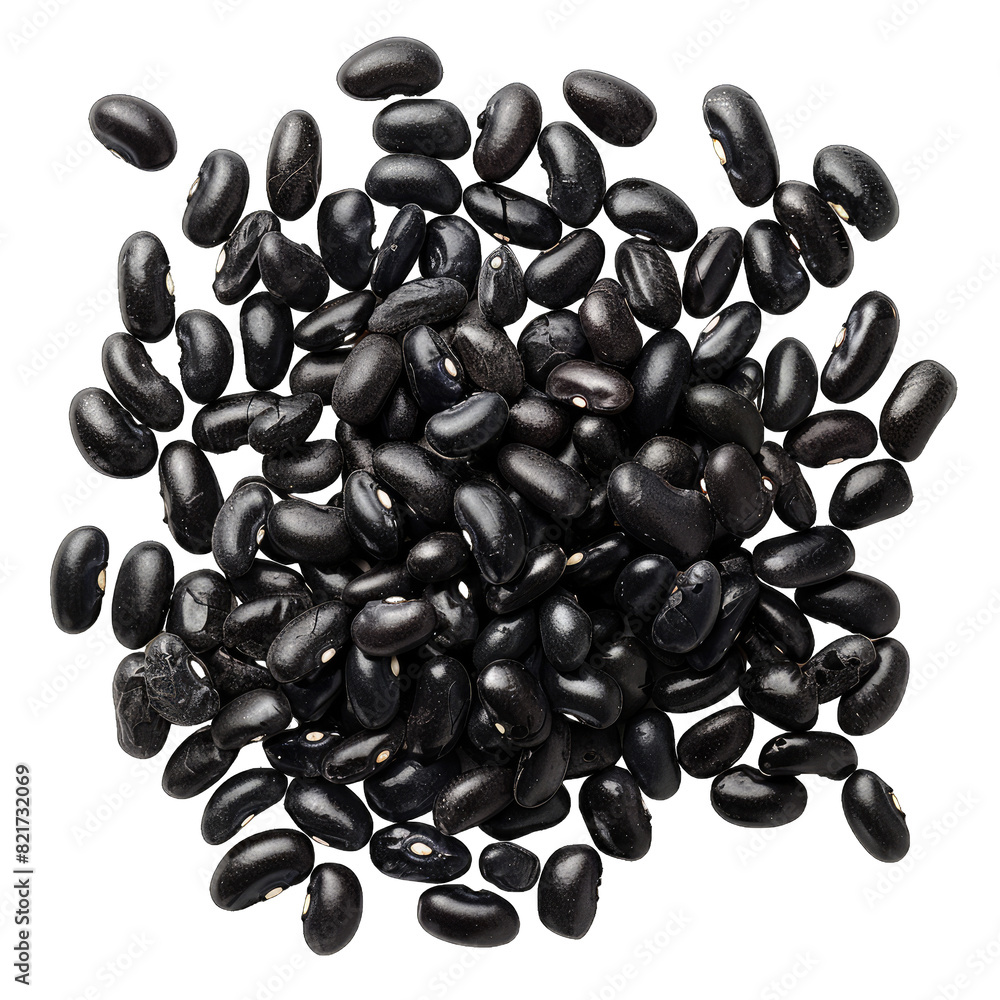 Black beans isolated on white background Black beans isolated on white background