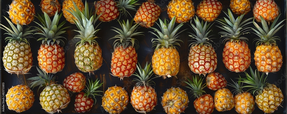 illustration of a pattern of pineapples arranged in a grid. illustration of a pattern of pineapples arranged in a grid.