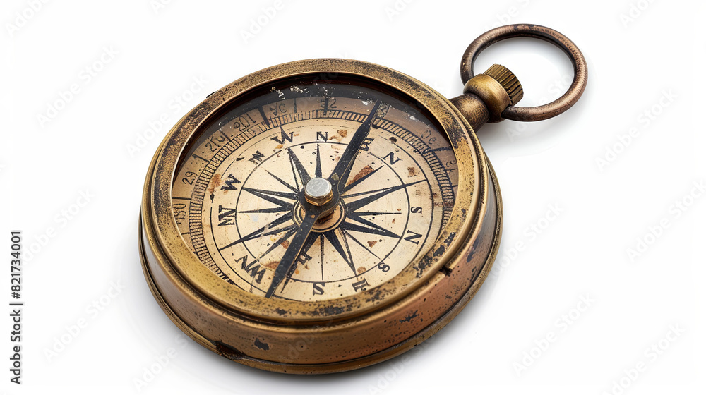 A compass is a tool used for navigation and orientation that shows direction relative to major geographic directions on a white background A compass is a tool used for navigation and orientation that shows direction relative to major geographic directions on a white background