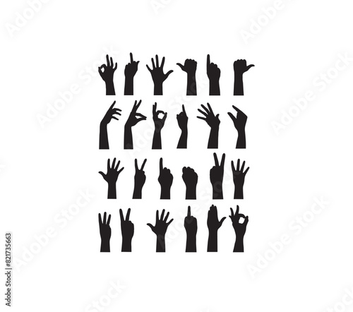 Hands Silhouettes, art vector design