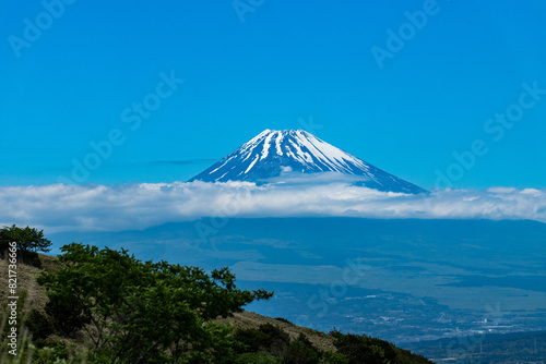 春の富士山の残雪（箱根大涌谷）