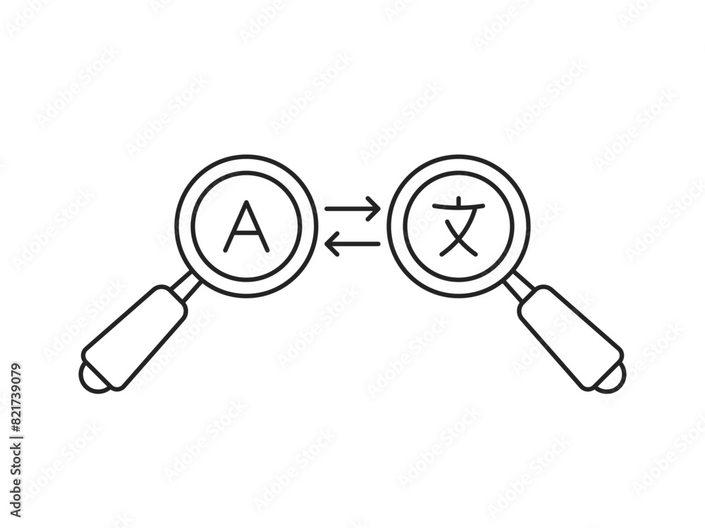 learning foreign language with magnifying glass learning foreign language with magnifying glass