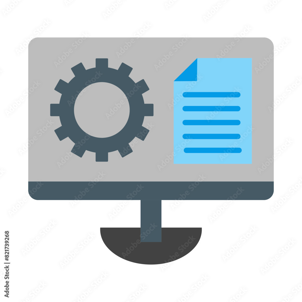 Fototapeta premium Content Management Flat icon