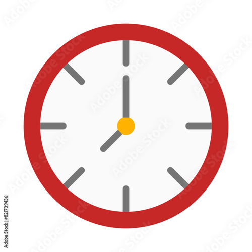 Free Download Wall Clock  Flat icon - GFXLoad