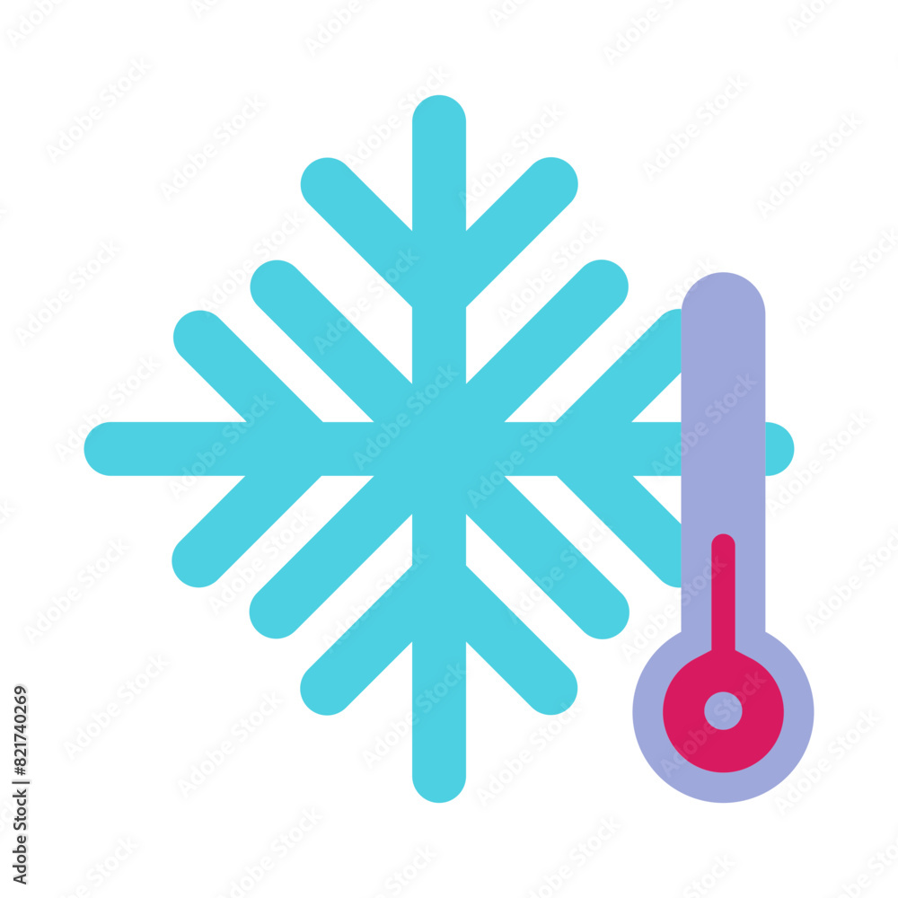 Fototapeta premium Cold Flat icon