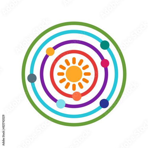 Solar System  Flat icon