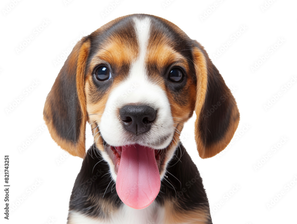 Portrait of a cute Beagle dog isolated on the transparent background Portrait of a cute Beagle dog isolated on the transparent background