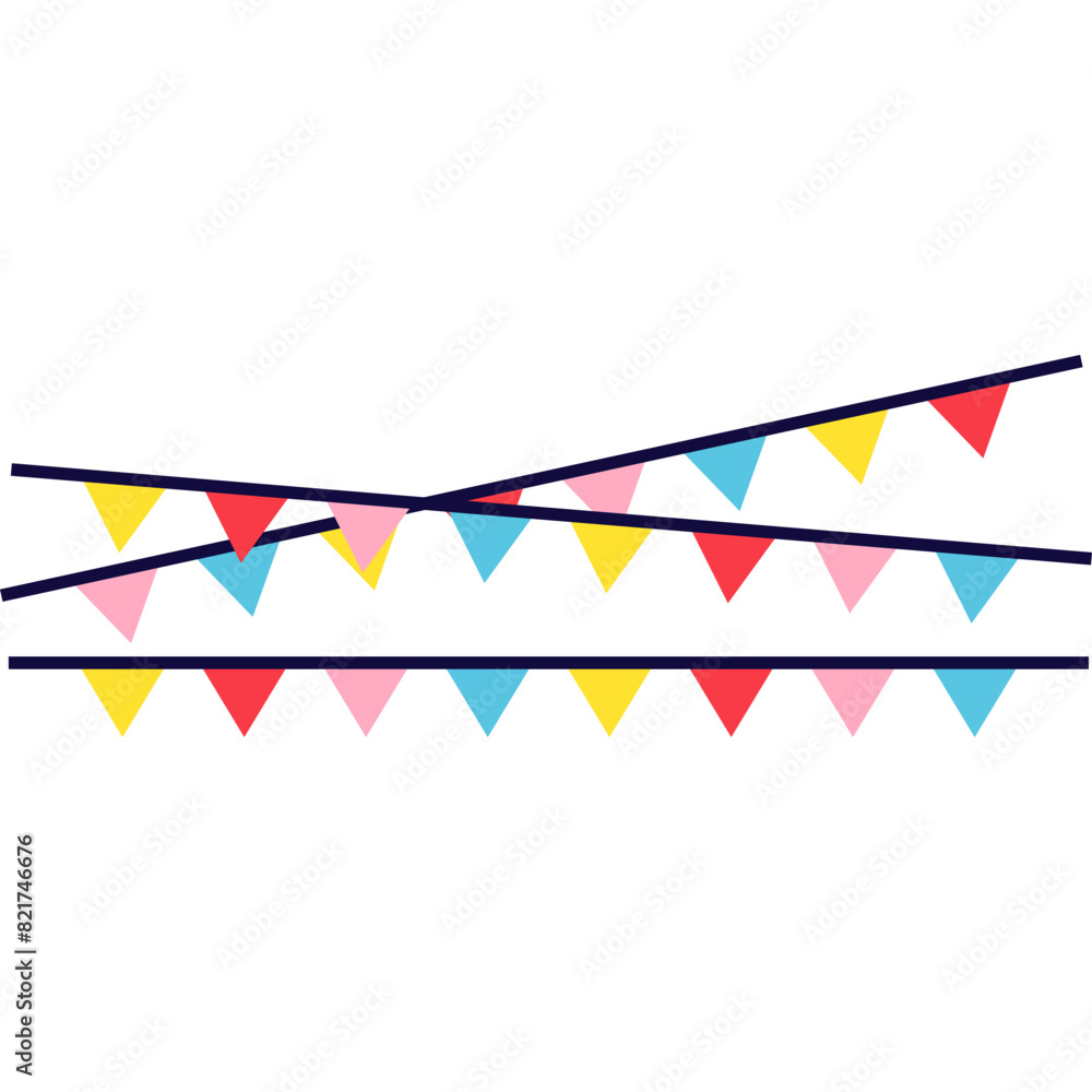 Fototapeta premium Bunting Festival Flag