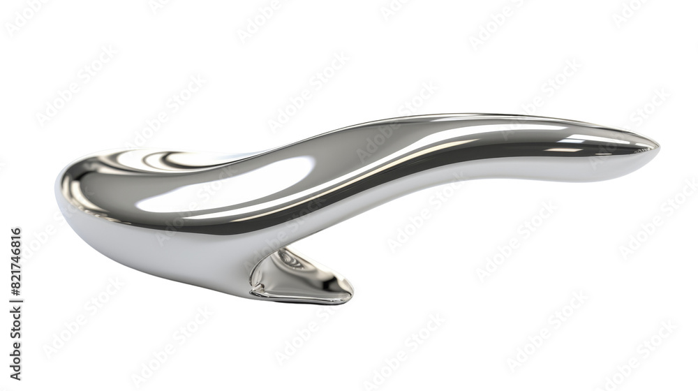 3d metal sculpture curve on transparent background 3d metal sculpture curve on transparent background