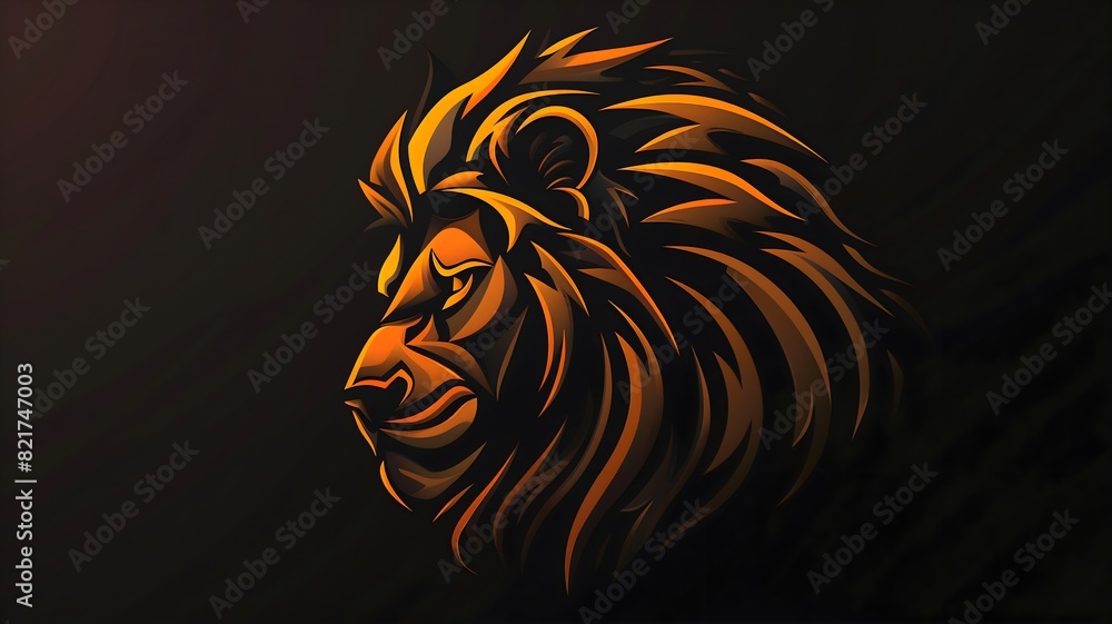 An iconic lion mascot exuding confidence and authority, harmoniously combined with a sleek and modern logo, captured with precision to convey leadership and prestige in crisp HD detail. 
