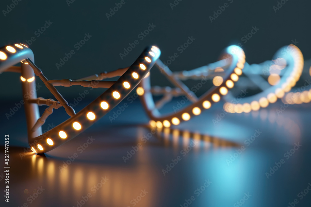 Fototapeta premium Various lights placed on a table, illuminating the surrounding area