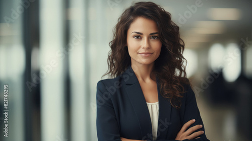 Young businesswoman standing confidently at office Free Download Young businesswoman standing confidently at office - GFXLoad