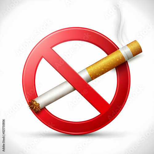 free vector no smoking realistic cigarette sign
